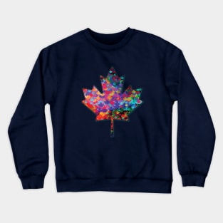 Rainbow Mosaic Canada Maple Leaf Crewneck Sweatshirt